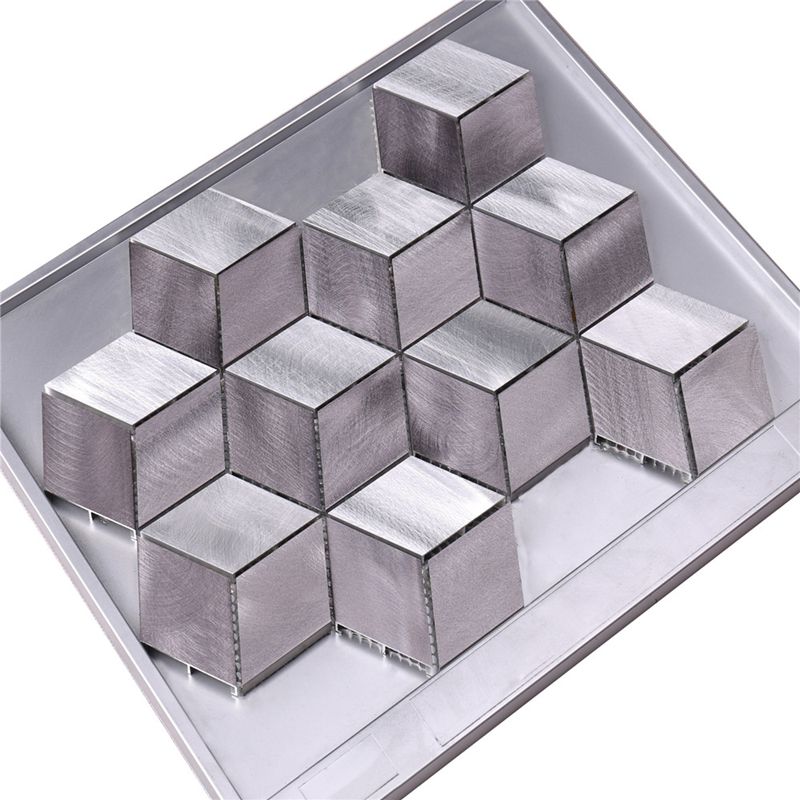 Alumínium szürke matt befejező csempe a fürdőszoba konyhai falához