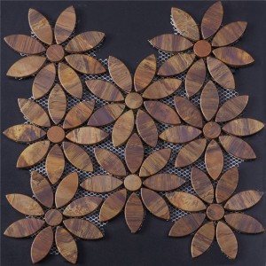 Retro művészet konyha fal virág mozaik csempe