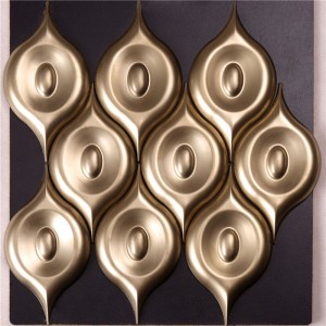 Elvarázsolt arany fém 3D minta dekoratív csempe