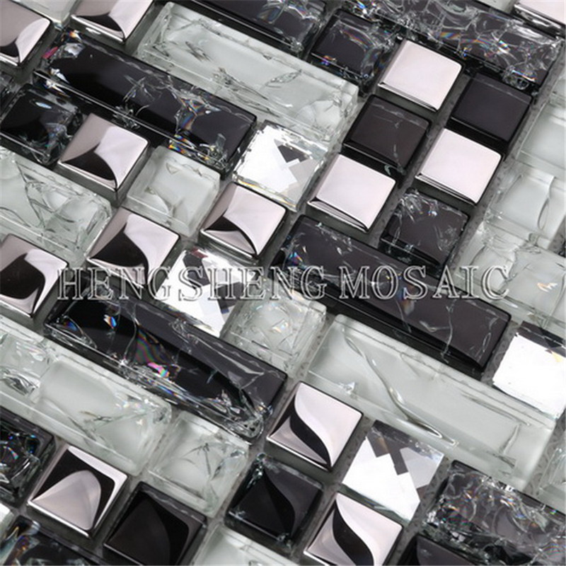 HY07 Gyári ár Divattervezés 1 * 1 törött tükör kristályüveg Mozaik csempe fali díszítéshez